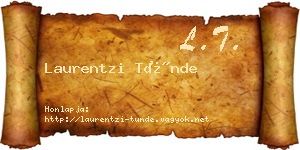 Laurentzi Tünde névjegykártya