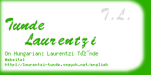tunde laurentzi business card